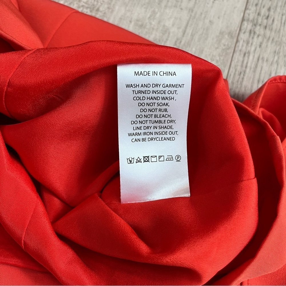 BOSKEMPER Off the Shoulder Square Neckline Mini Dress XS Red - Picture 6 of 8